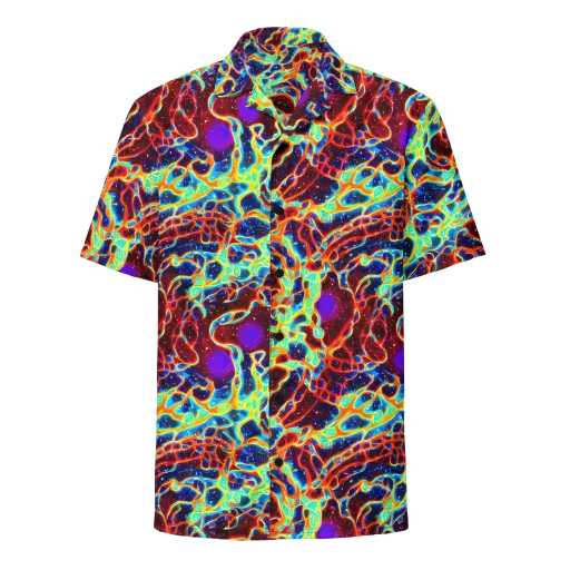 Supernova Tangle on a Button Shirt