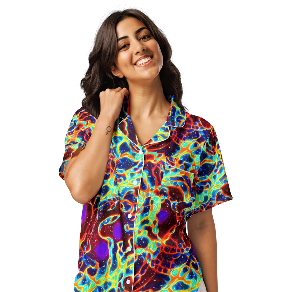 Supernova Tangle on Women's Short Sleeve Pajama Top — Front