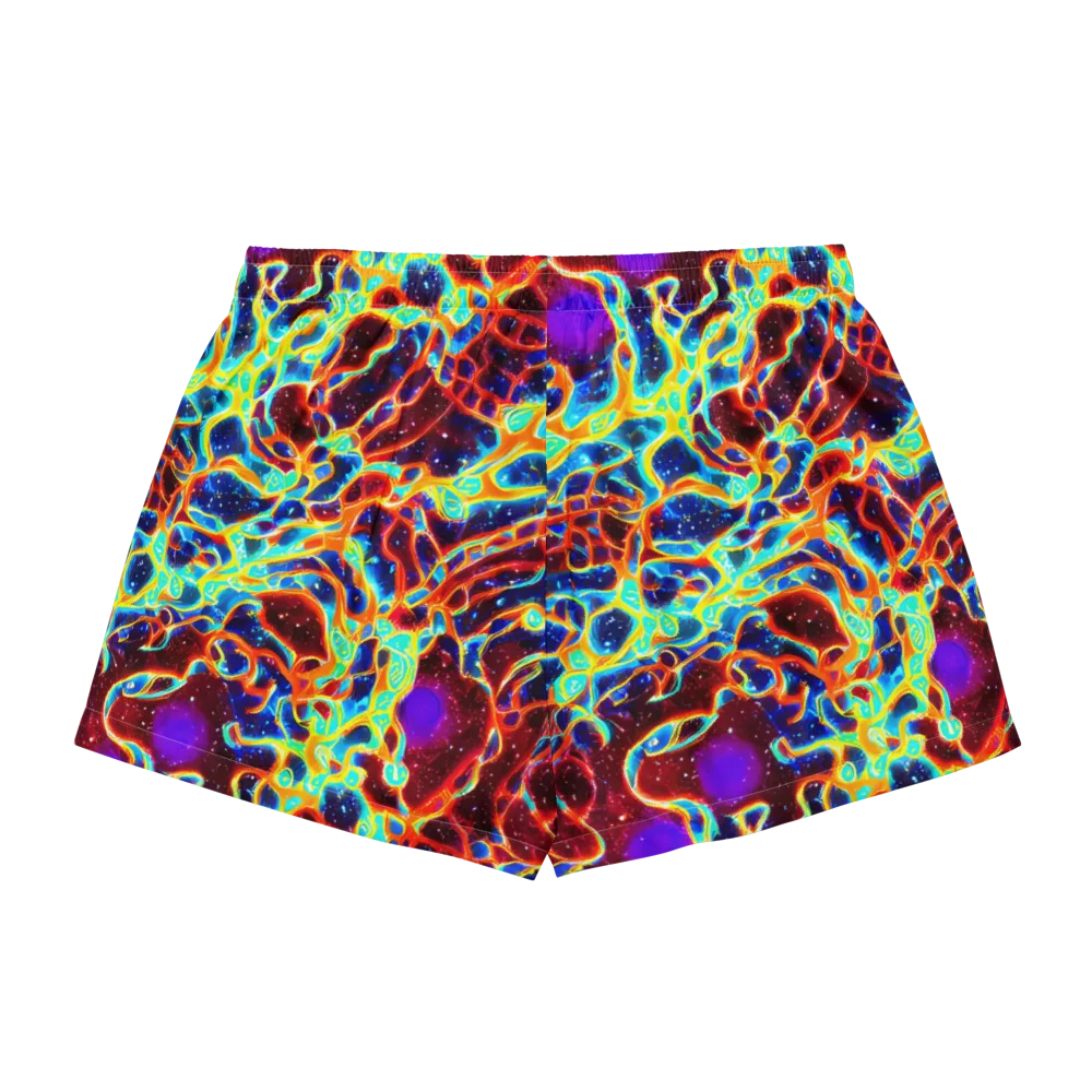 Supernova Tangle on Women's Pajama Shorts — Back