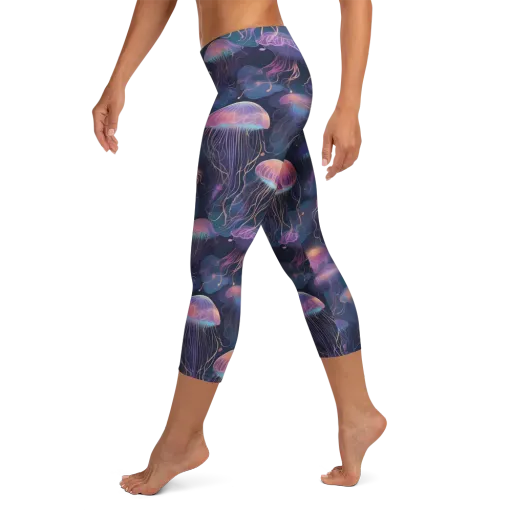 Neon Moon Jelly on a Capri Leggings
