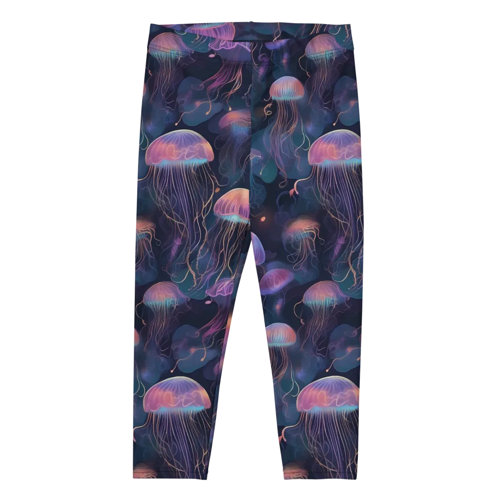Neon Moon Jelly on Capri Leggings — Front