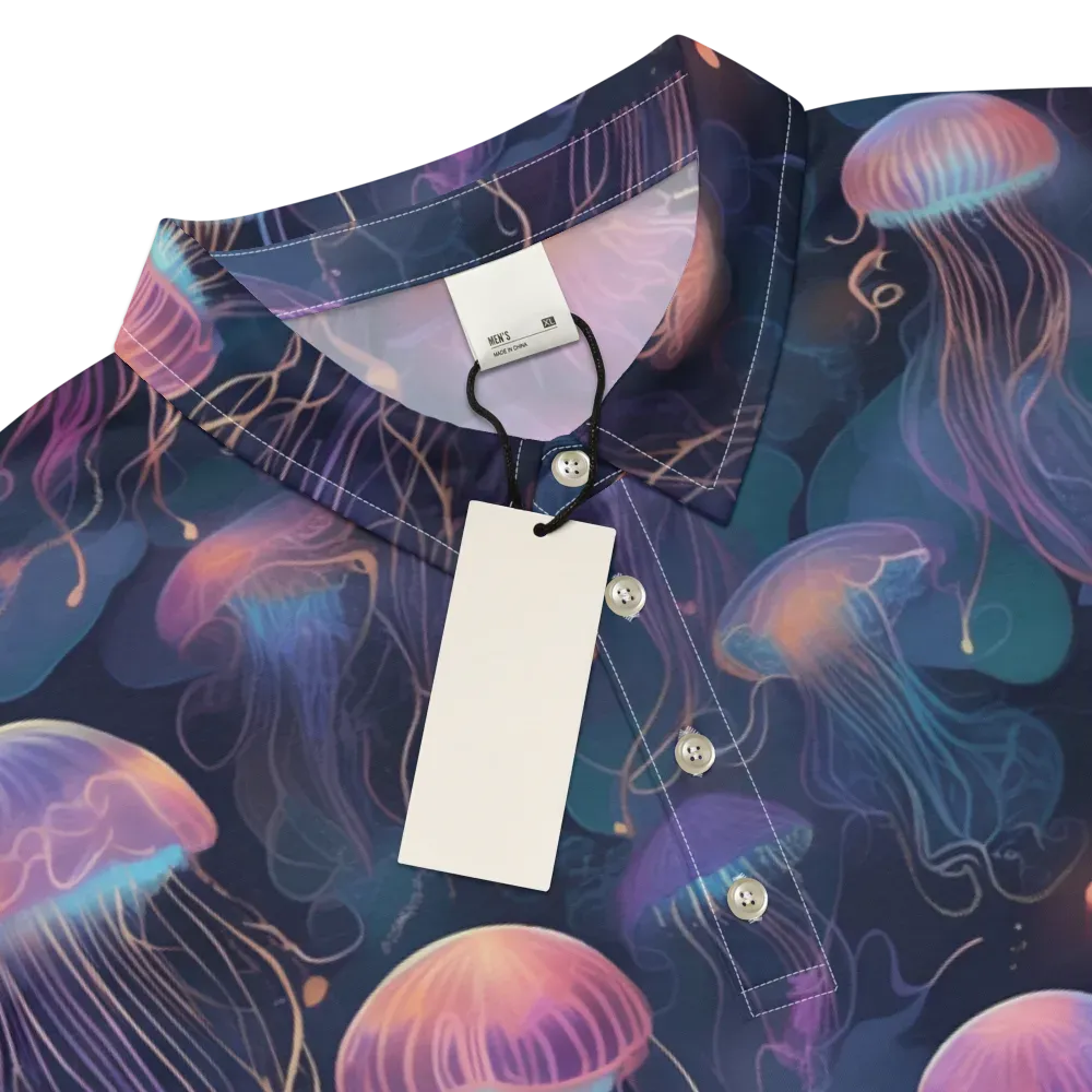 Neon Moon Jelly on Men's Slim Fit Polo Shirt — Product details