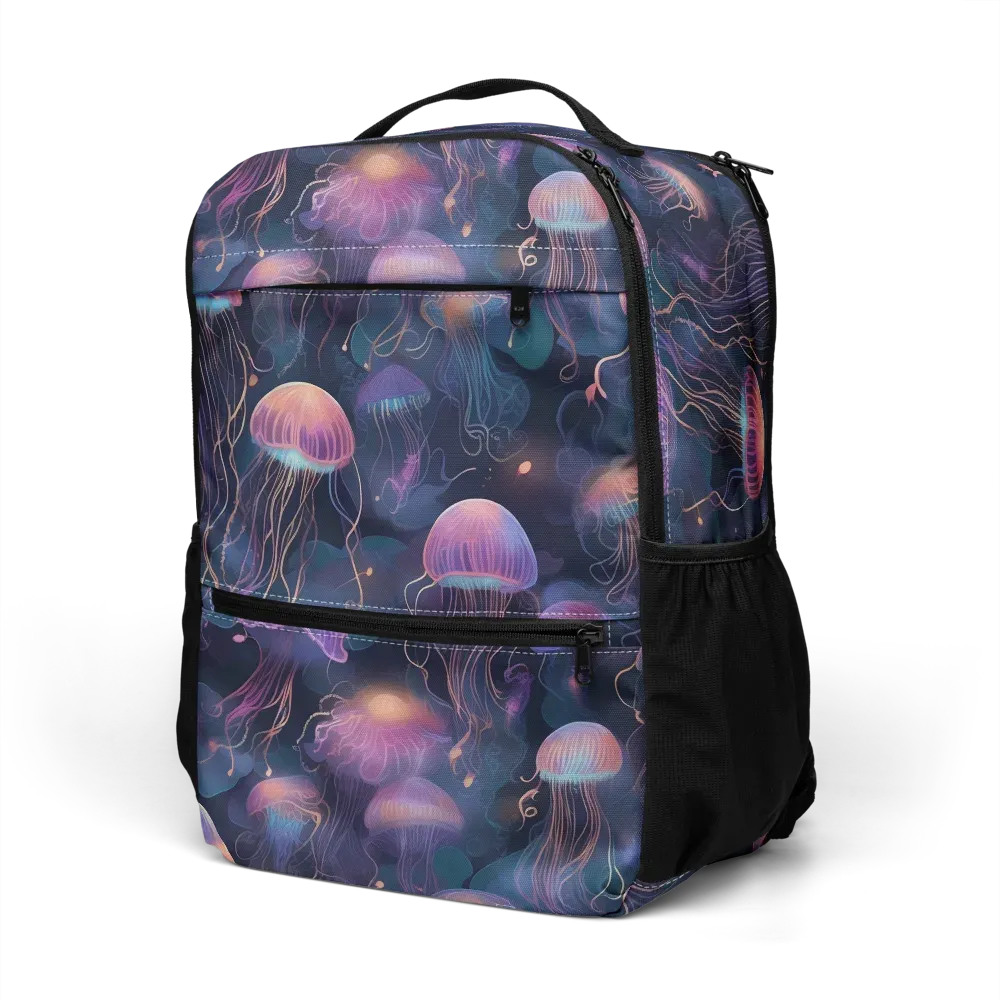 Neon Moon Jelly on Utility Backpack — Left Front