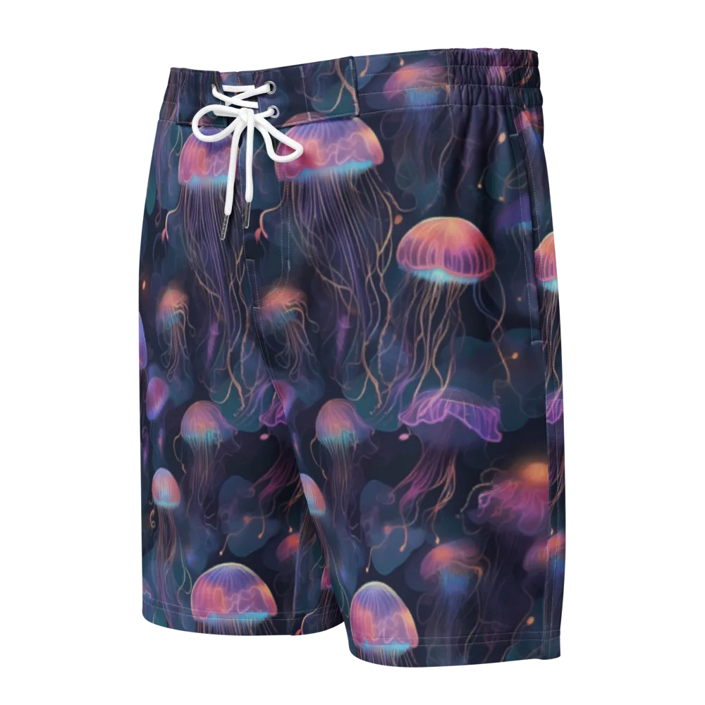 Neon Moon Jelly on Men's Board Shorts — Front