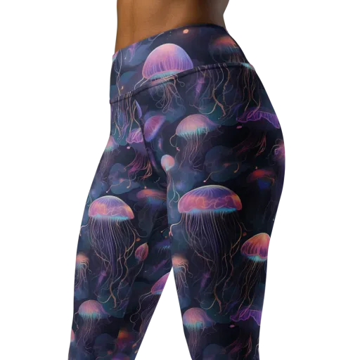 Neon Moon Jelly on a Yoga Leggings