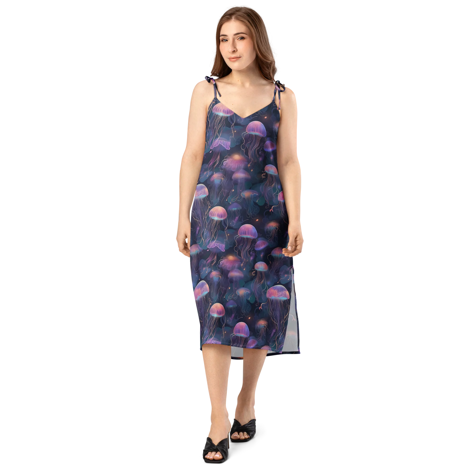 Neon Moon Jelly on Slip Dress — Front