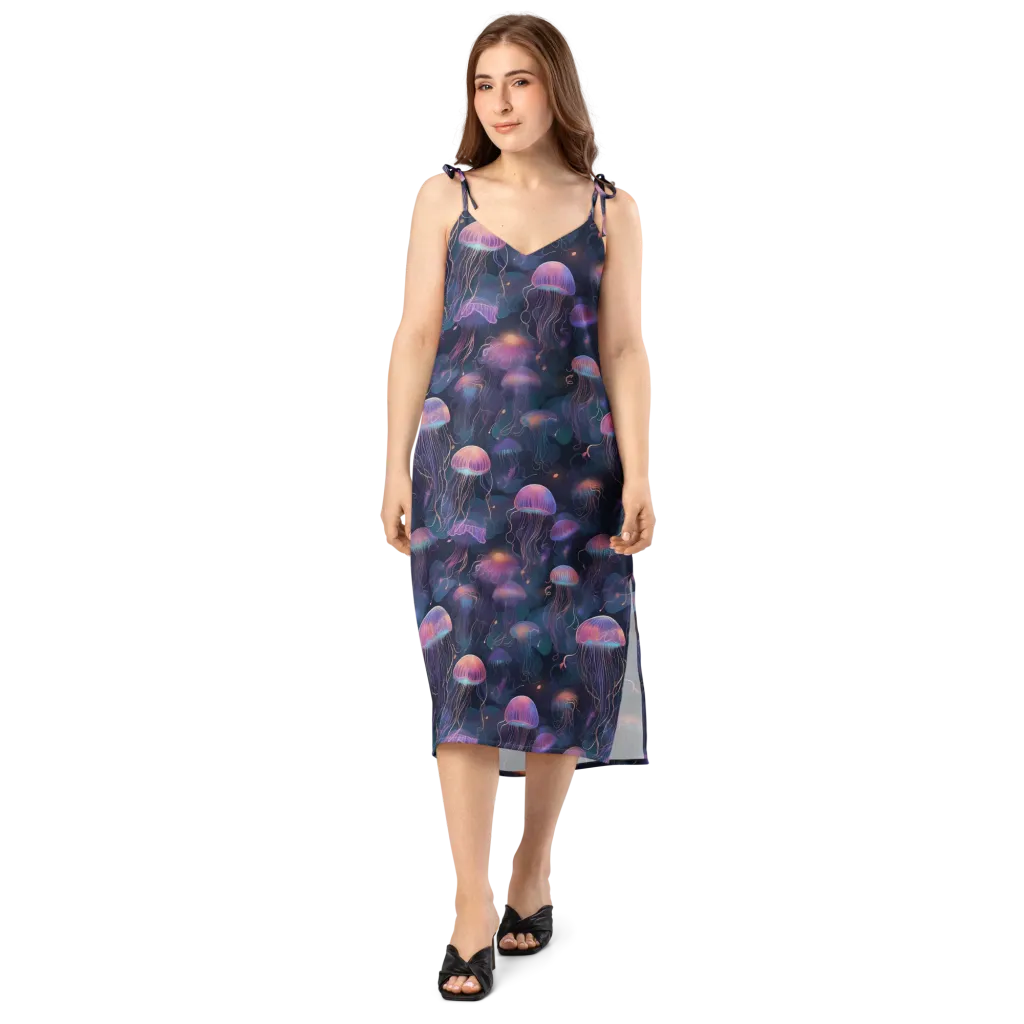 Neon Moon Jelly on Slip Dress — Front