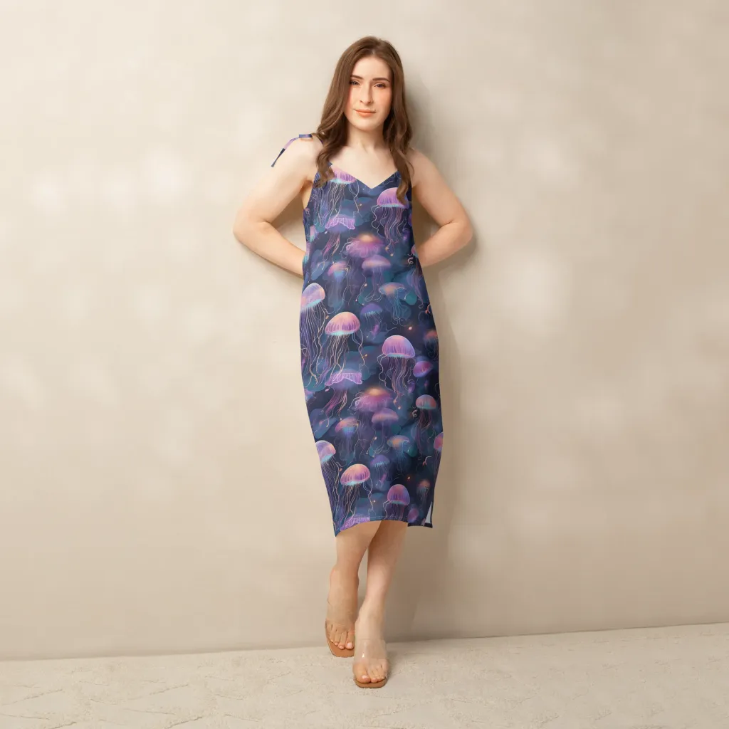 Neon Moon Jelly on Slip Dress — Front