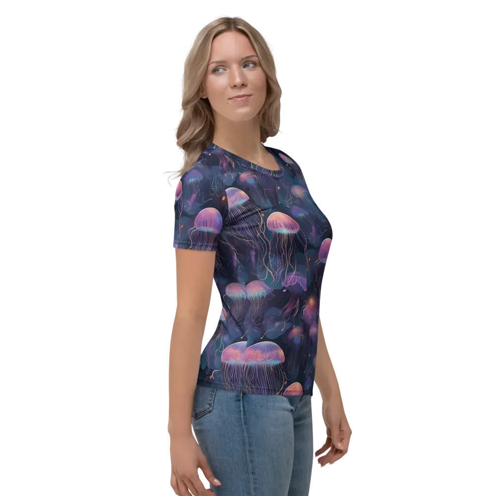Neon Moon Jelly on Women's Crew Neck T-Shirt — Right
