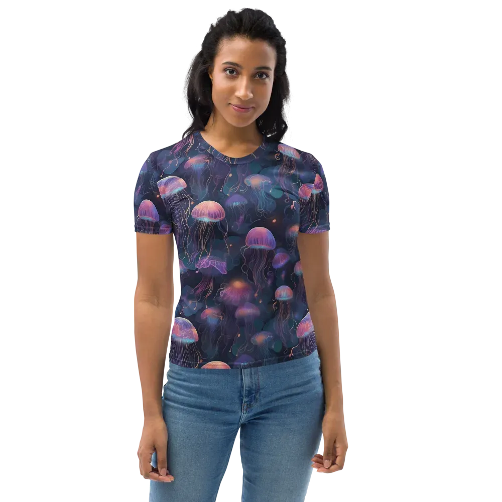 Neon Moon Jelly on Women's Crew Neck T-Shirt — Front