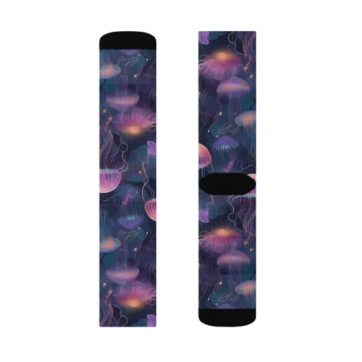 Neon Moon Jelly on a Socks