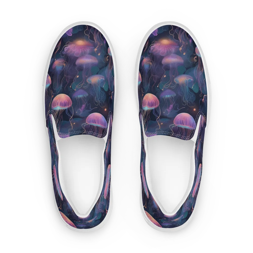 Neon Moon Jelly on Women's Slip-On Canvas Shoes — Front