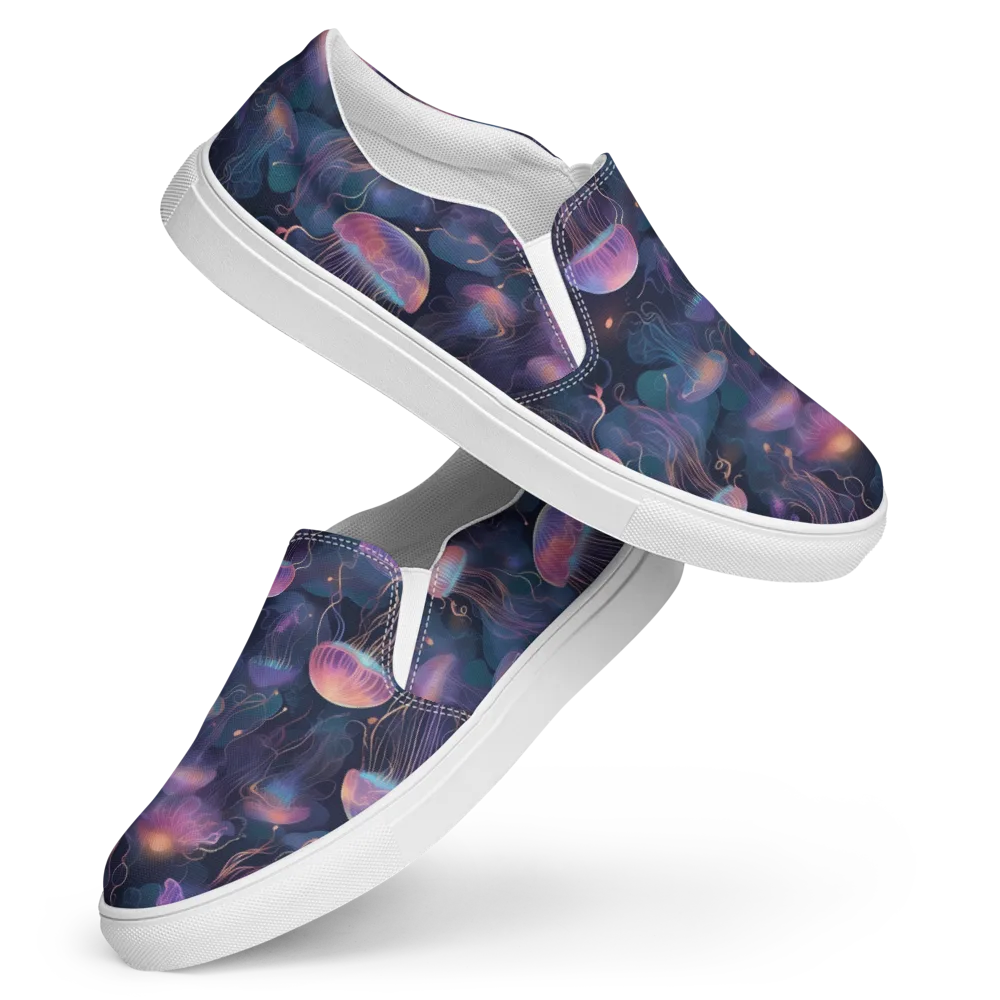 Neon Moon Jelly on Women's Slip-On Canvas Shoes — Front