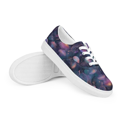 Neon Moon Jelly on a Men's Lace-Up Canvas Shoes