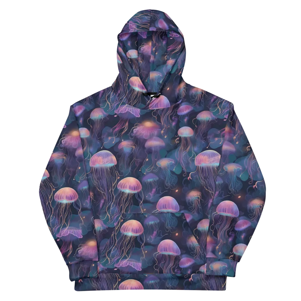 Neon Moon Jelly on Cotton Hoodie — Front