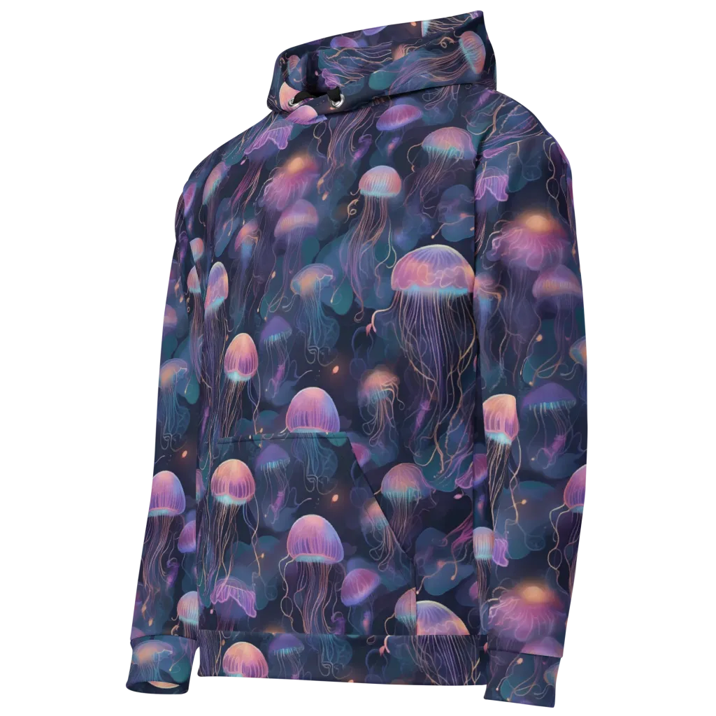 Neon Moon Jelly on Cotton Hoodie — Left Front