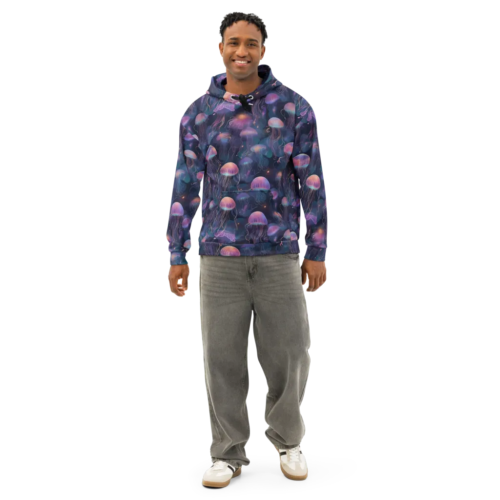 Neon Moon Jelly on Cotton Hoodie — Front
