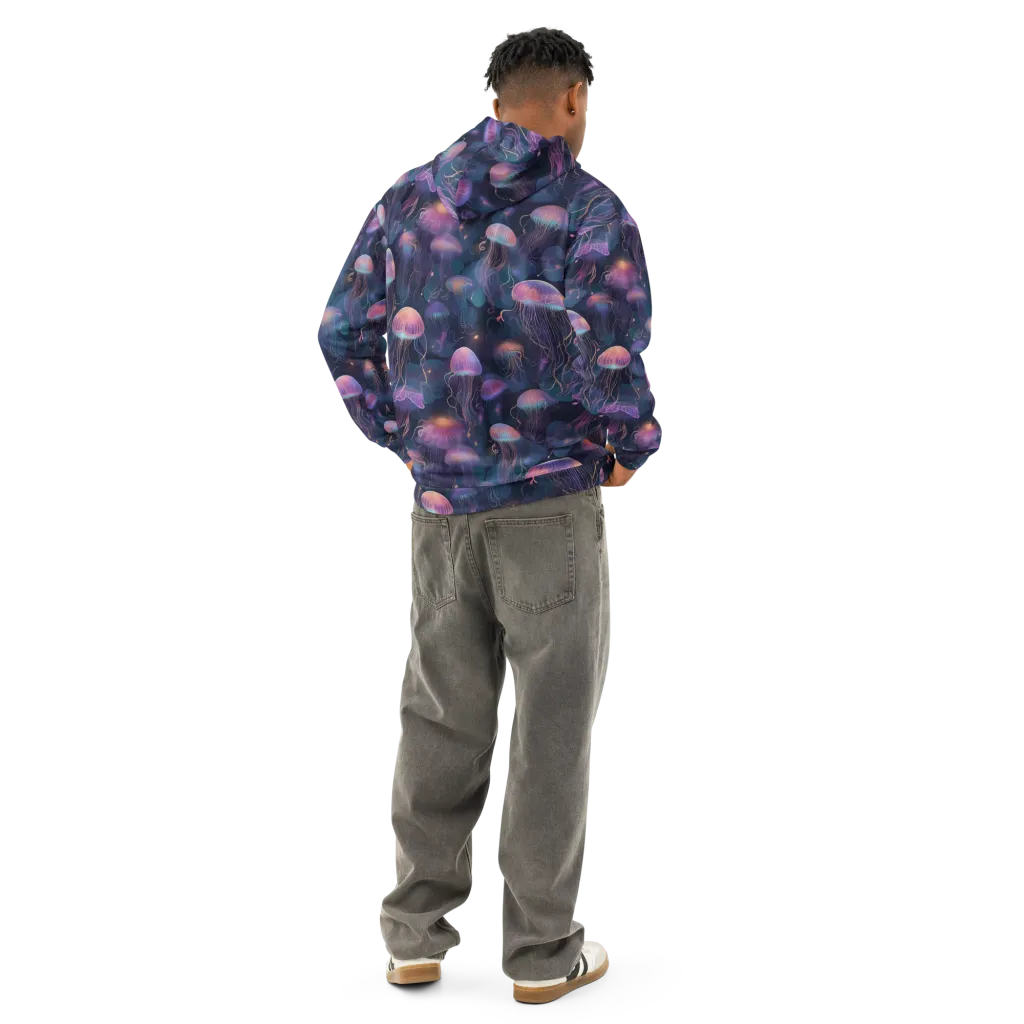 Neon Moon Jelly on Cotton Hoodie — Back