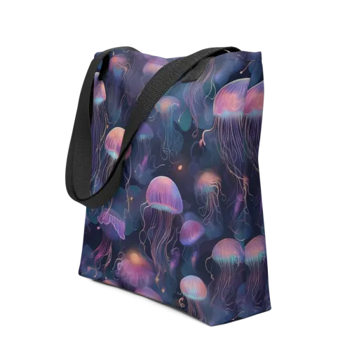 Neon Moon Jelly on a Tote Bag