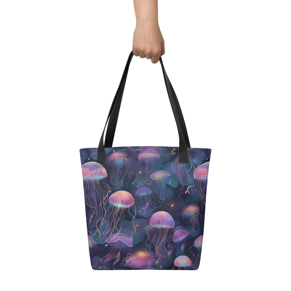 Neon Moon Jelly on Tote Bag — Front