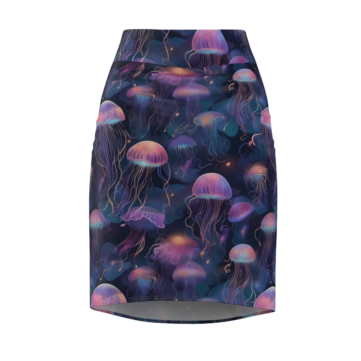 Neon Moon Jelly on Pencil Skirt — Front