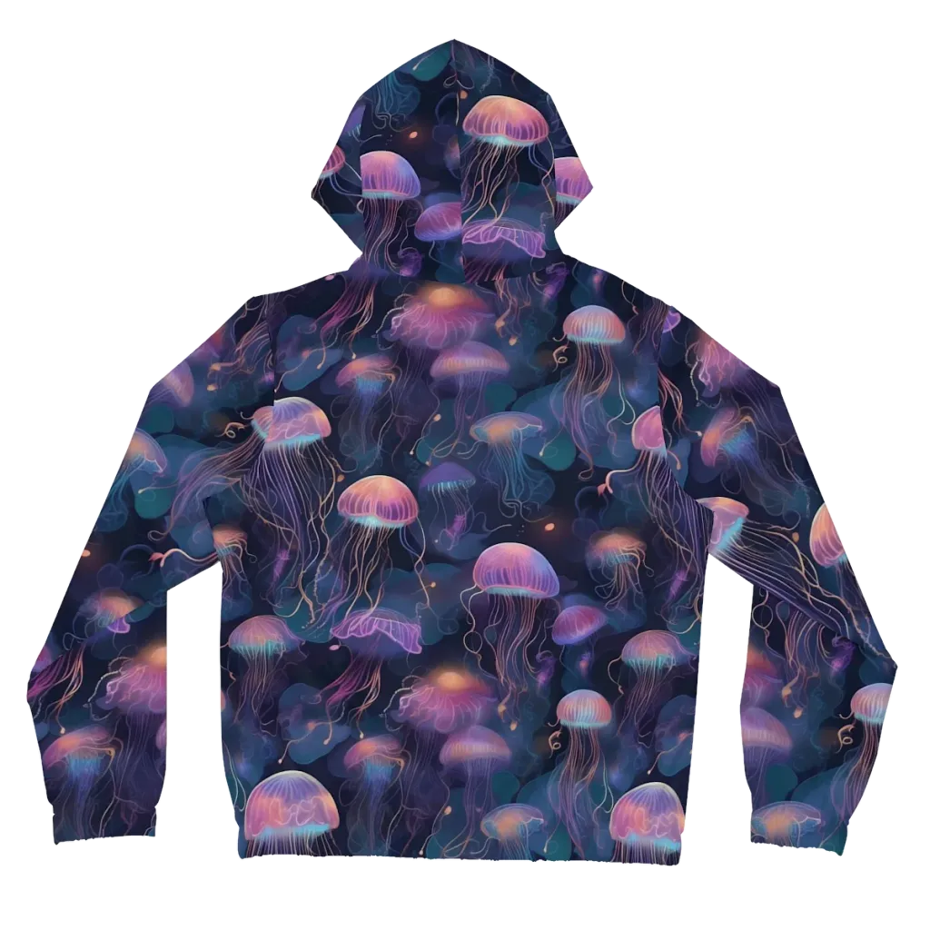 Neon Moon Jelly on Women's Full-Zip Hoodie — Back