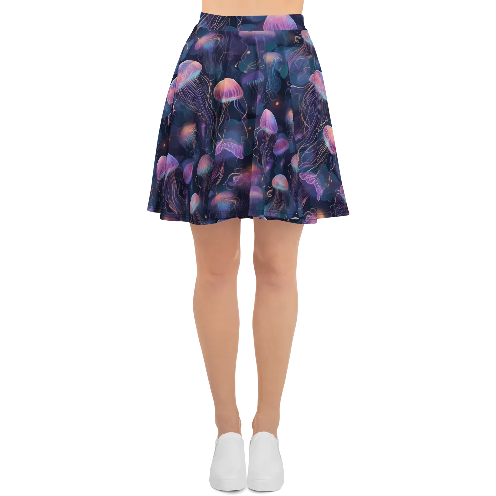 Neon Moon Jelly on Skater Skirt — Front