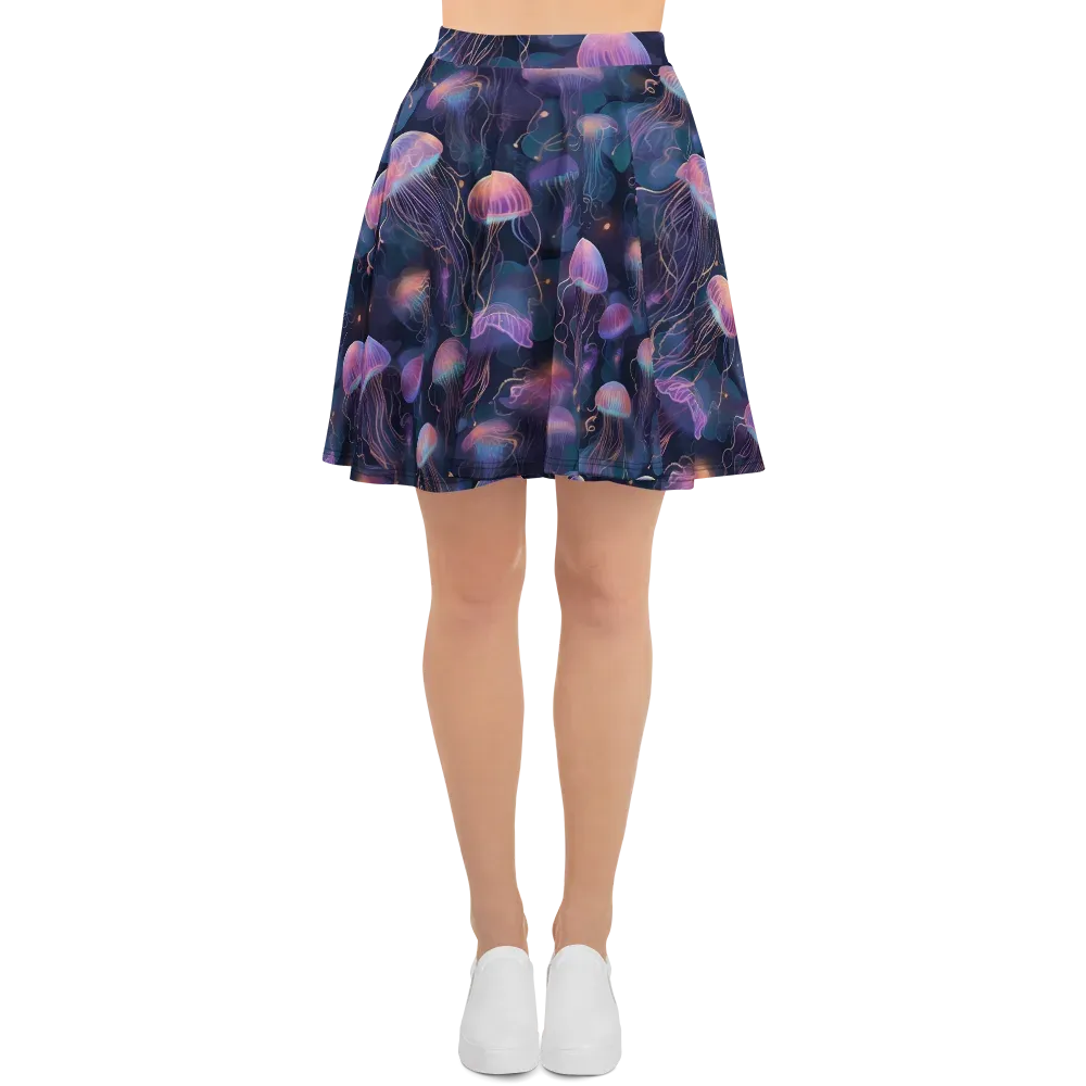 Neon Moon Jelly on Skater Skirt — Front