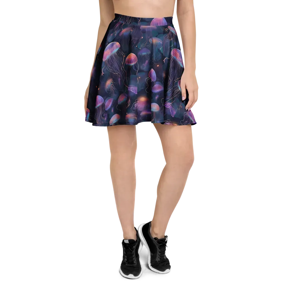 Neon Moon Jelly on Skater Skirt — Front