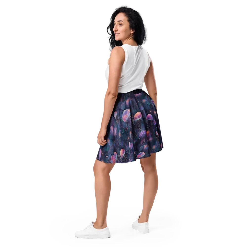 Neon Moon Jelly on Skater Skirt — Back