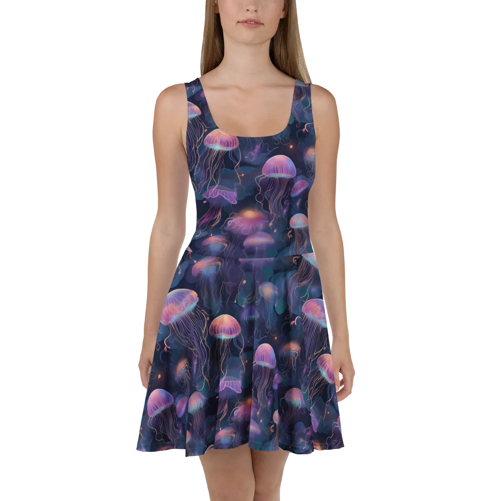Neon Moon Jelly on Skater Dress — Front