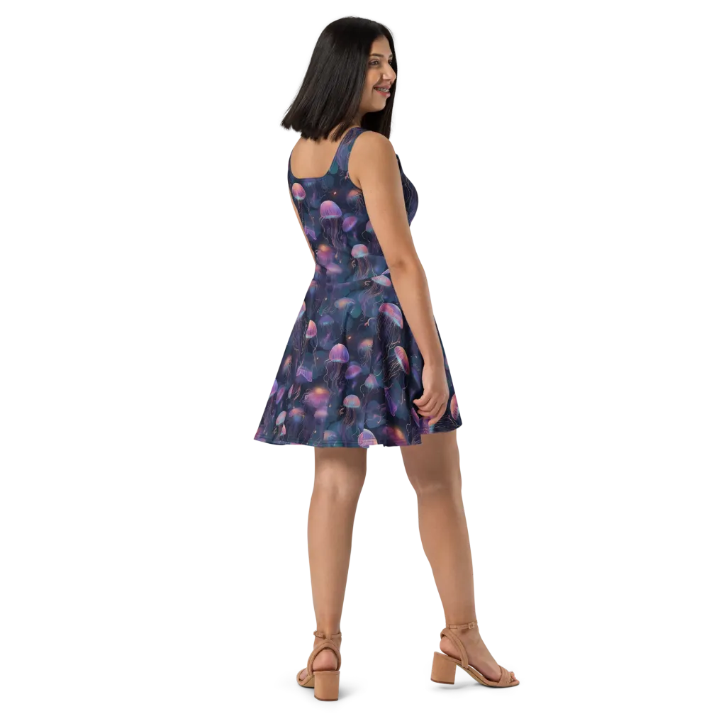 Neon Moon Jelly on Skater Dress — Right