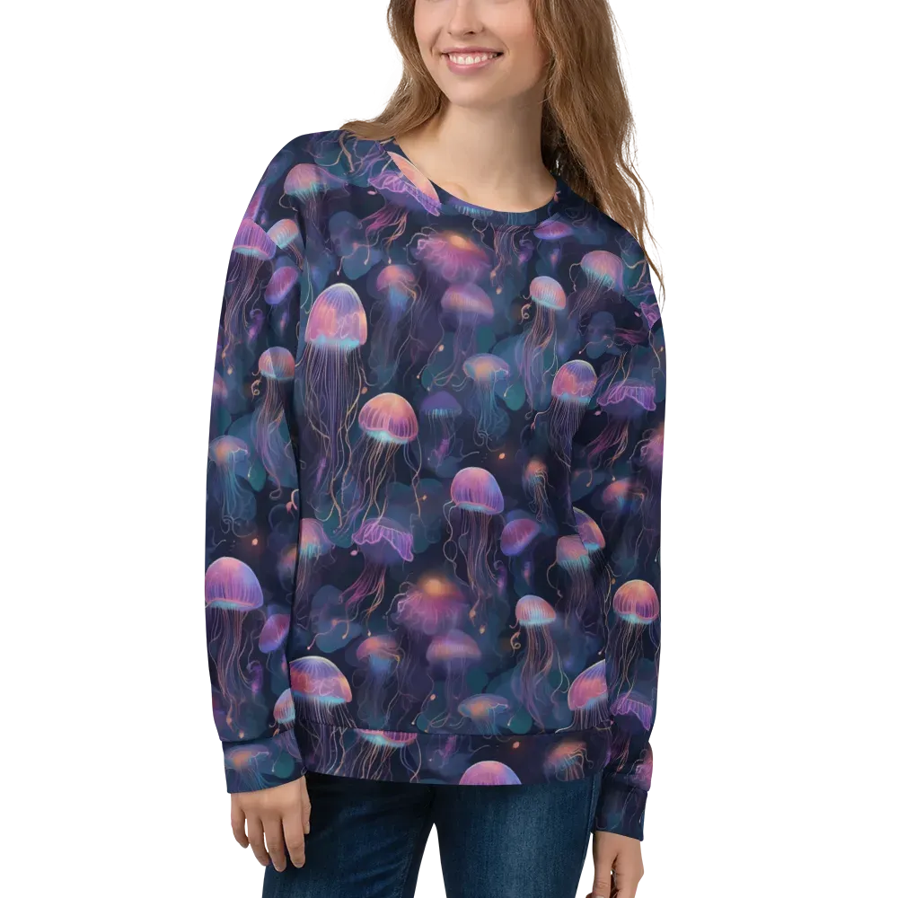 Neon Moon Jelly on Sweatshirt — Front