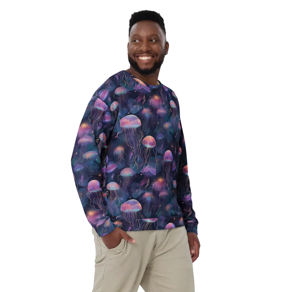 Neon Moon Jelly on Sweatshirt — Front