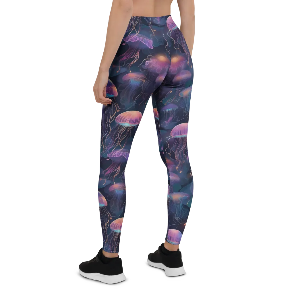 Neon Moon Jelly on Leggings — Back