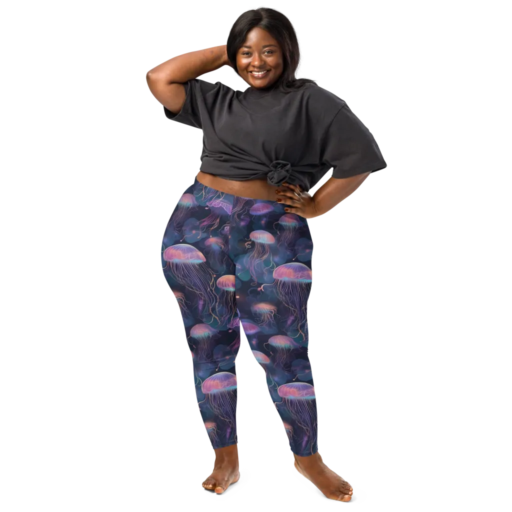 Neon Moon Jelly on Leggings — Front