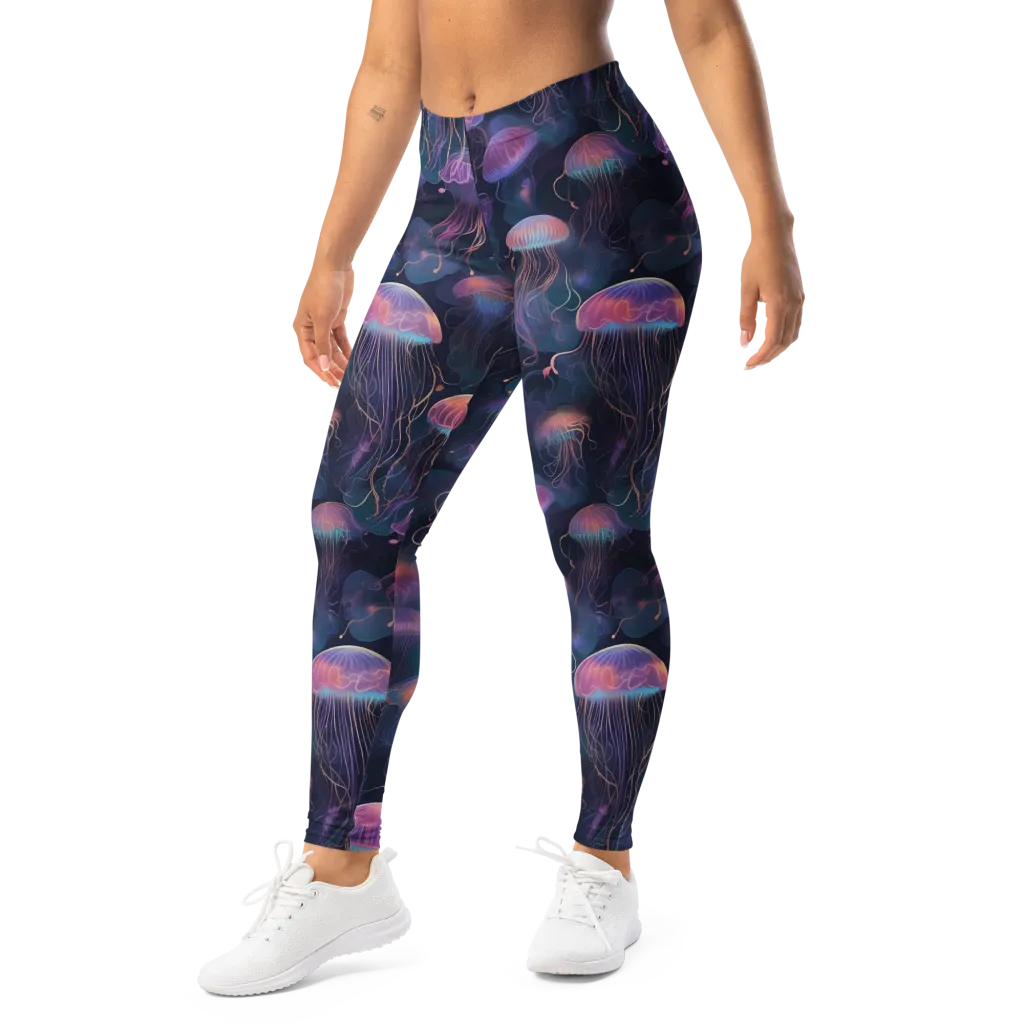 Neon Moon Jelly on Leggings — Left Front