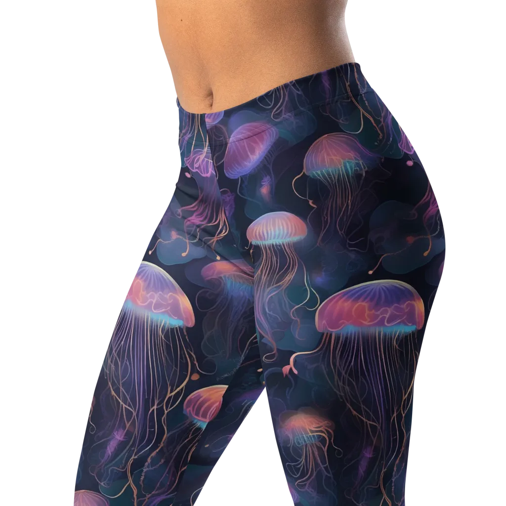 Neon Moon Jelly on Leggings — Left Front