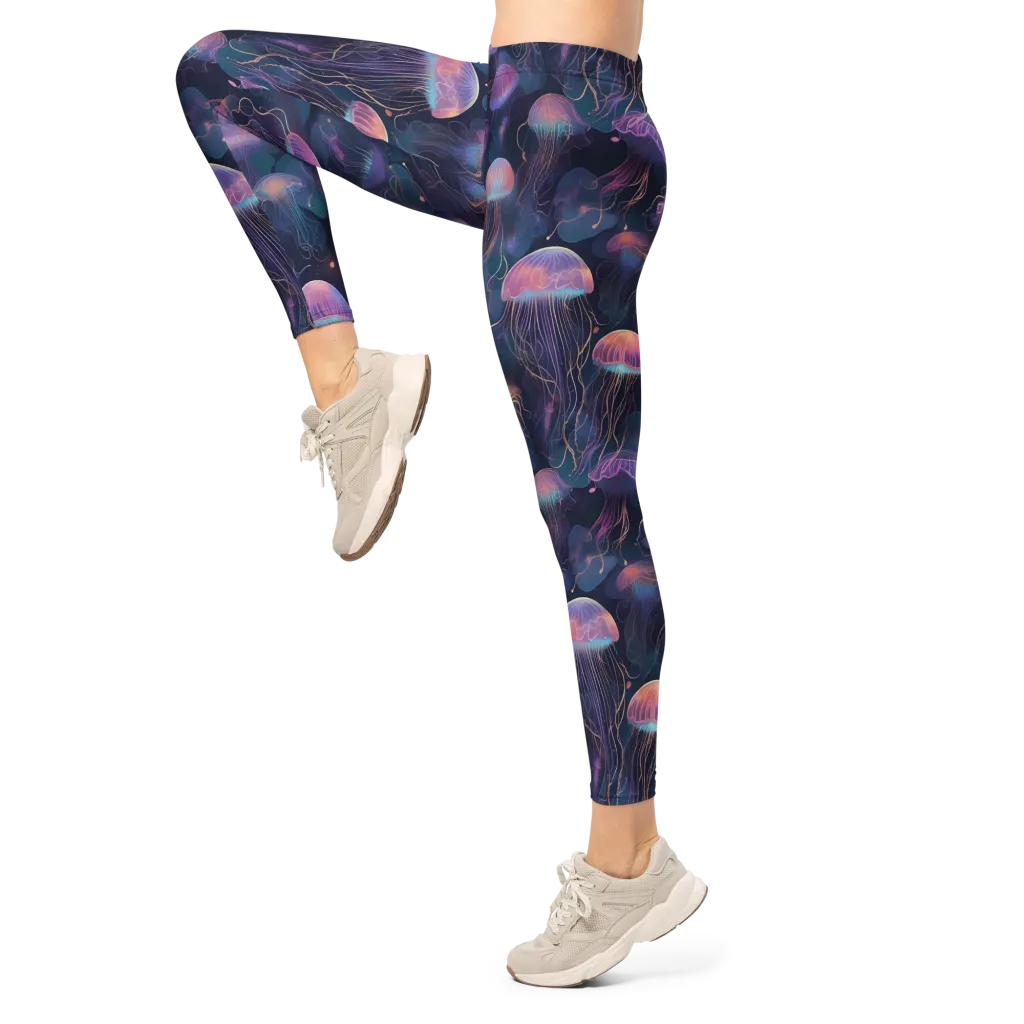 Neon Moon Jelly on Leggings — Left