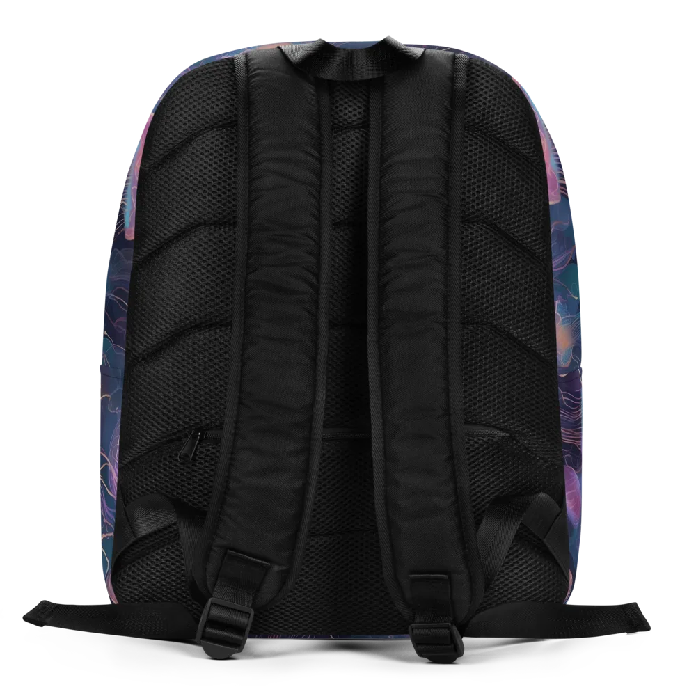 Neon Moon Jelly on Minimalist Backpack — Back