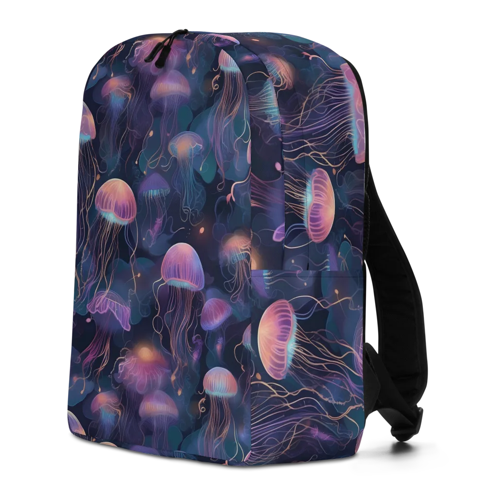 Neon Moon Jelly on Minimalist Backpack — Left