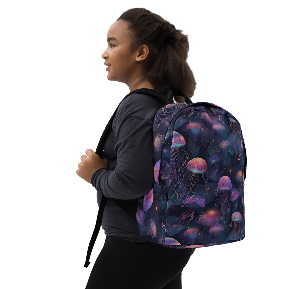 Neon Moon Jelly on Minimalist Backpack — Right Front