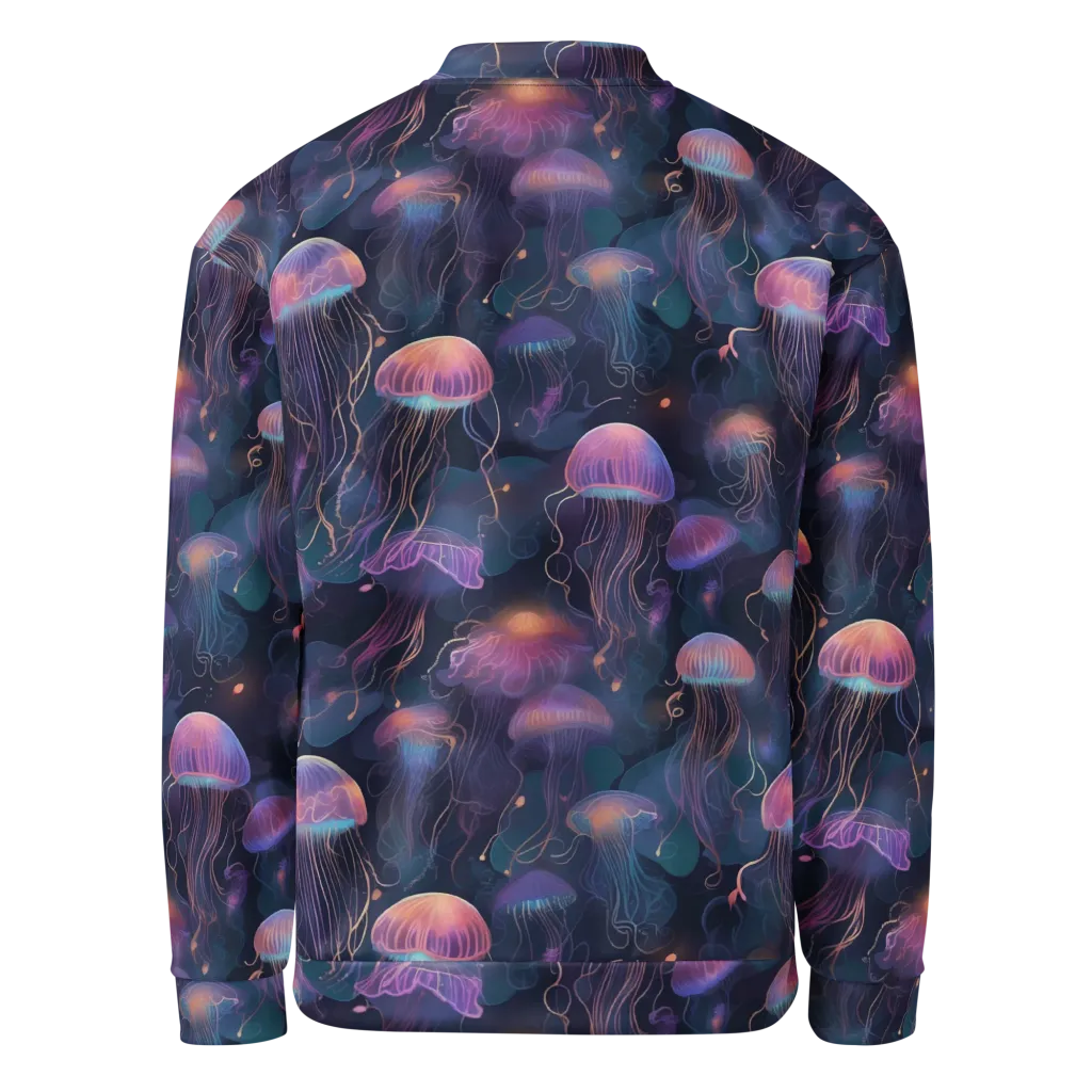 Neon Moon Jelly on Bomber Jacket — Back