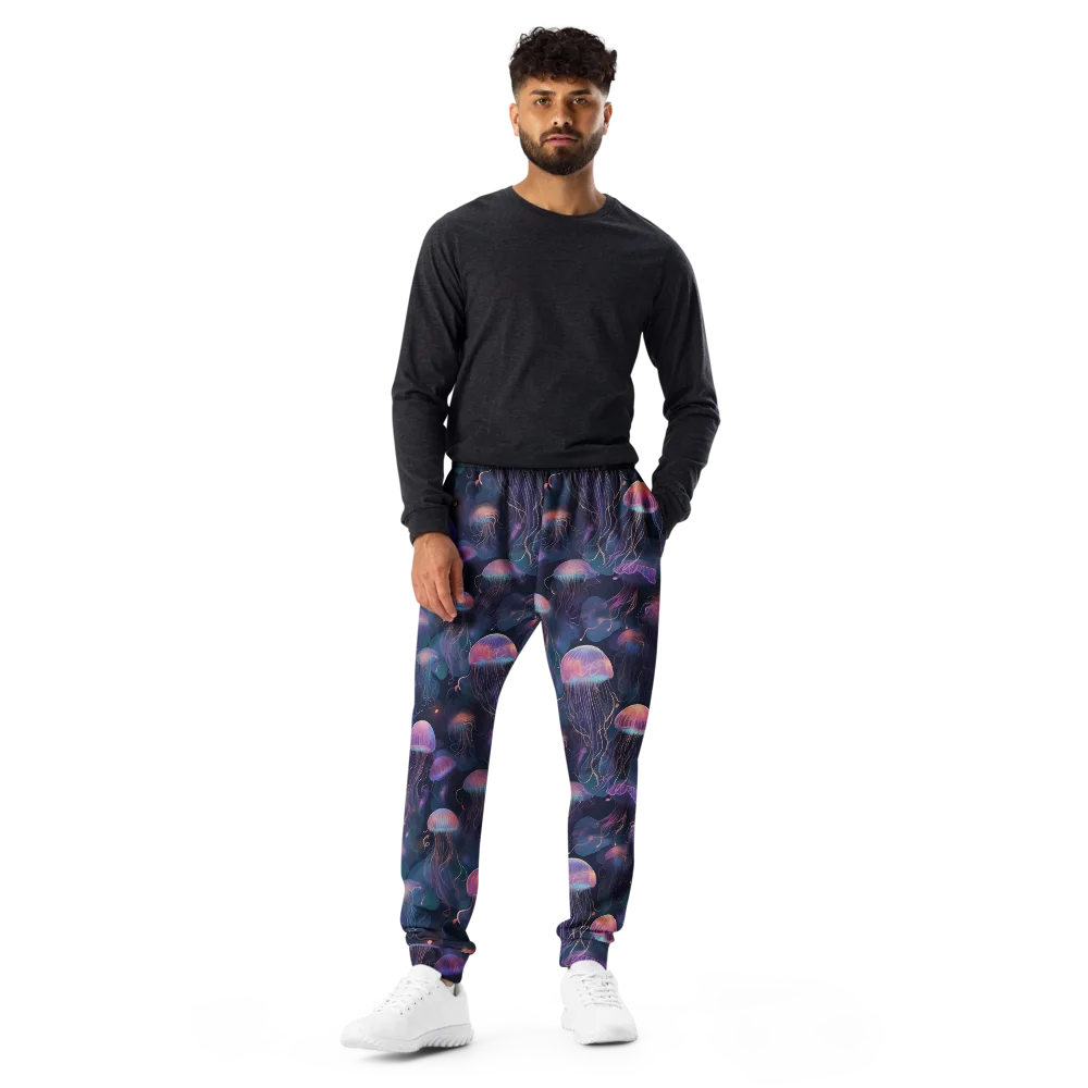 Neon Moon Jelly on Men's Joggers — Front
