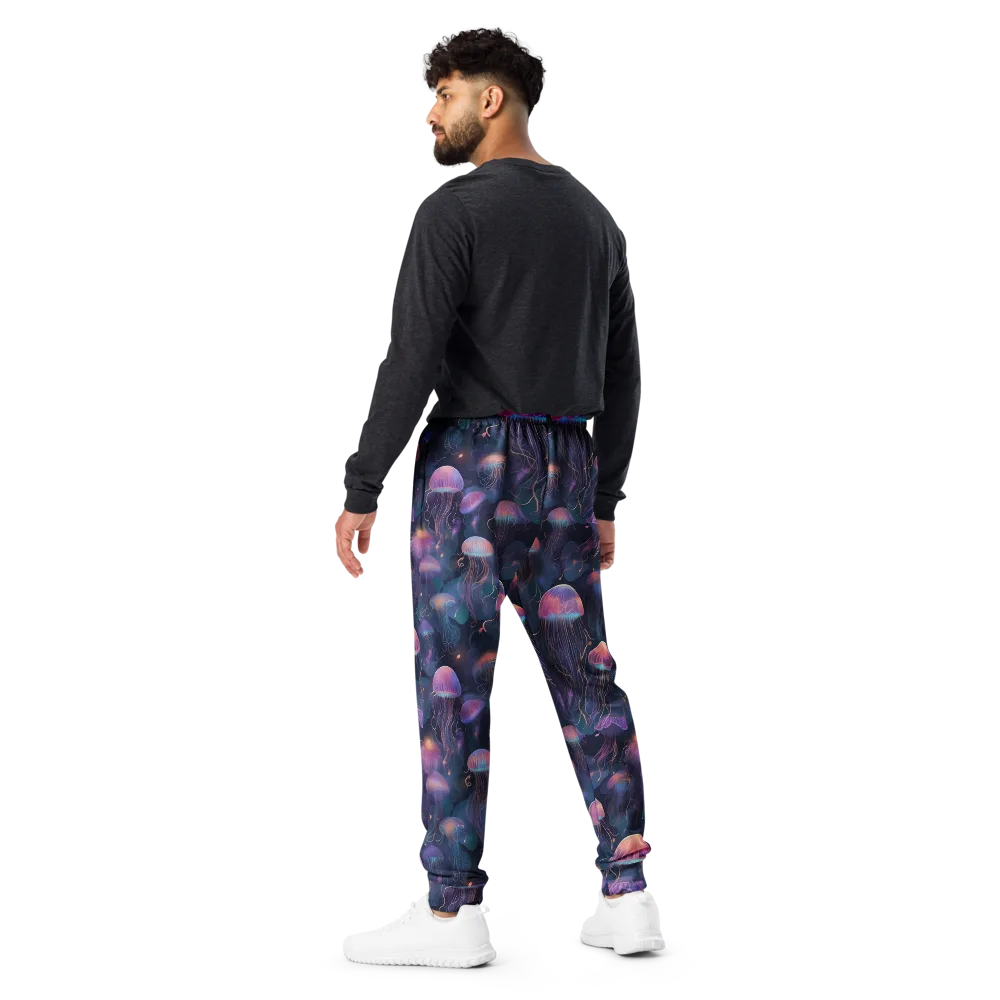 Neon Moon Jelly on Men's Joggers — Back