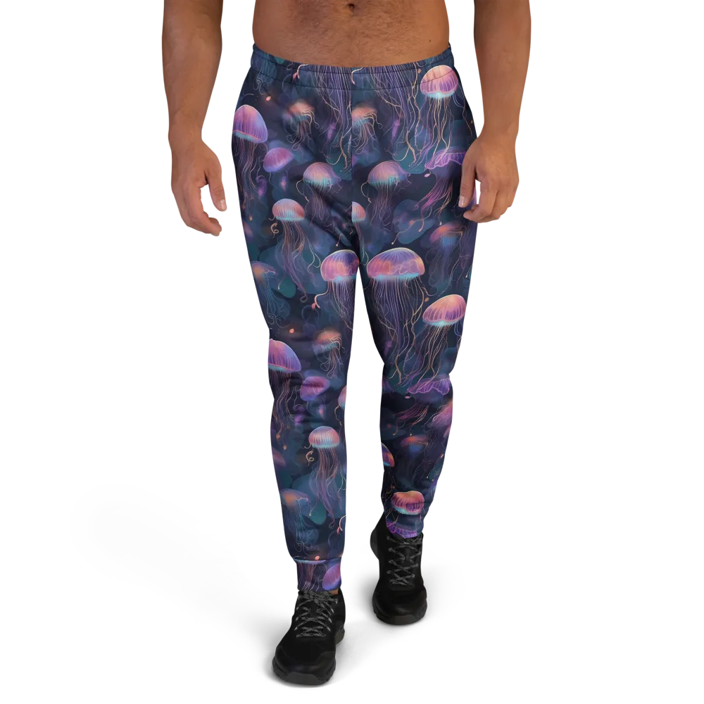 Neon Moon Jelly on Men's Joggers — Front