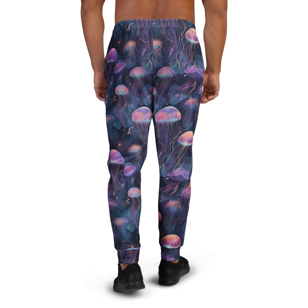 Neon Moon Jelly on Men's Joggers — Back