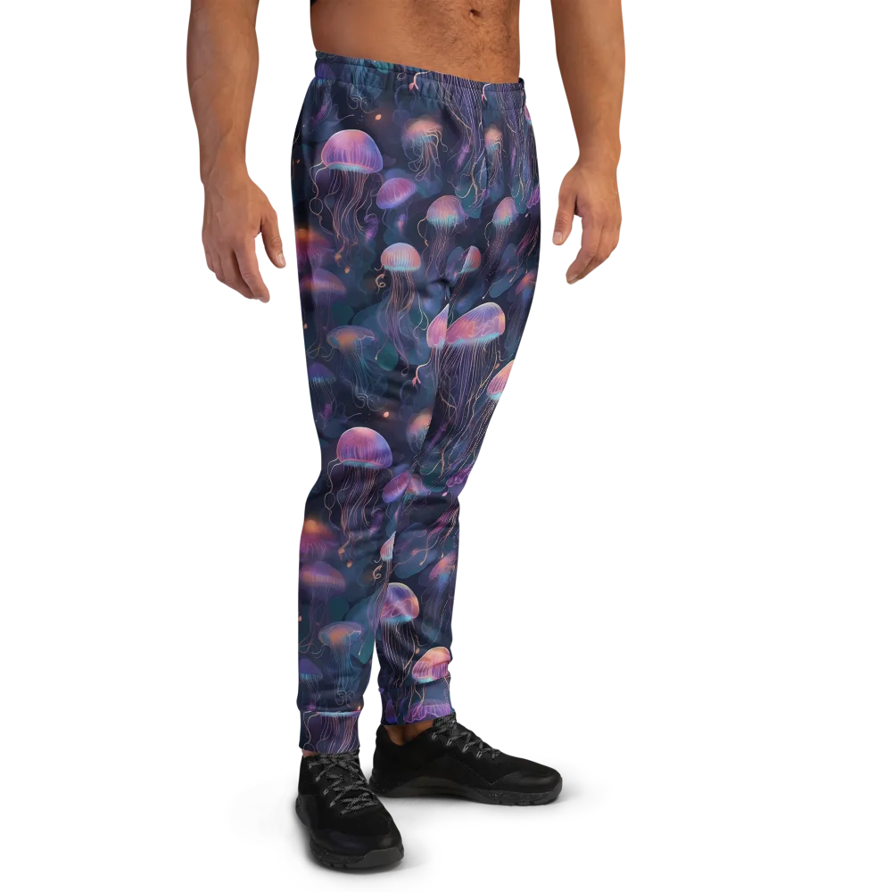 Neon Moon Jelly on Men's Joggers — Right