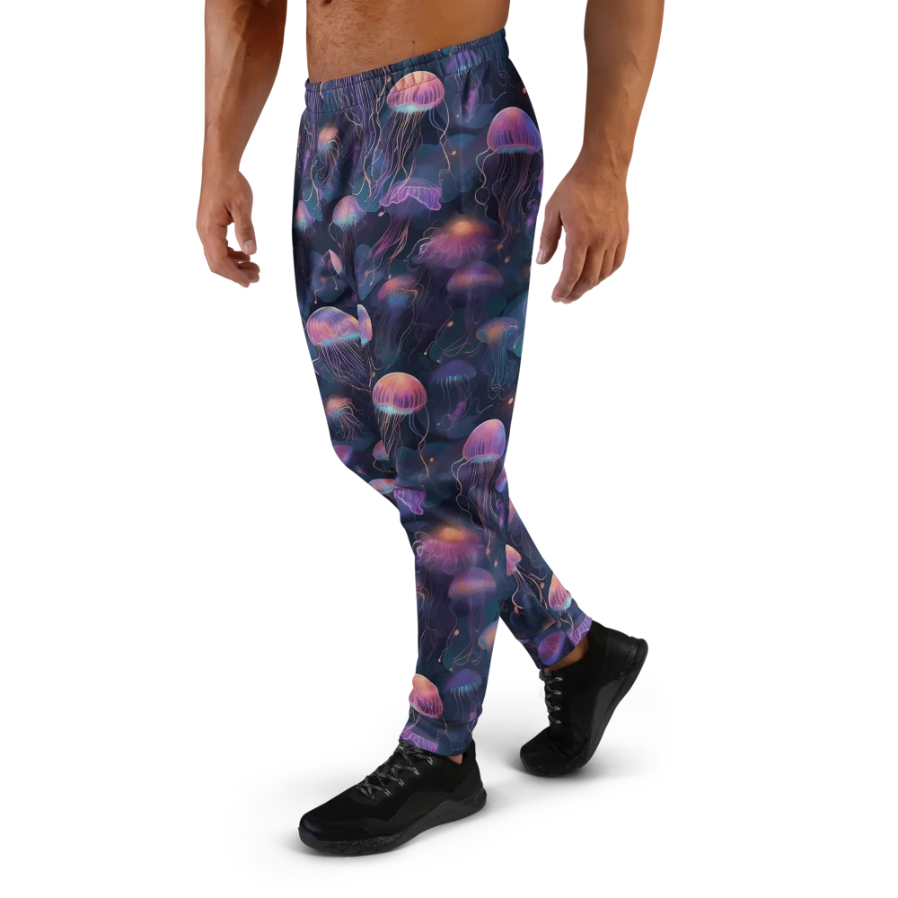 Neon Moon Jelly on Men's Joggers — Left
