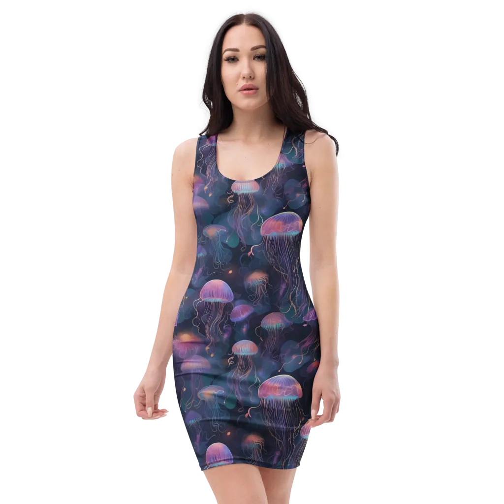 Neon Moon Jelly on Bodycon Dress — Front